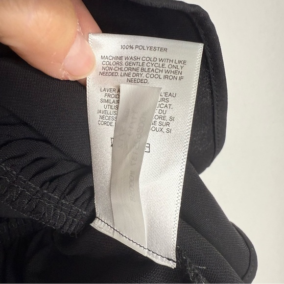 Express Black Ruffle Peplum Blouse Size Small Flutter Sleeve - Picture 4 of 7